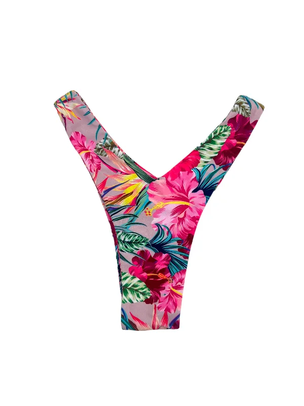 Printed floral women swimwear for a feminine and colorful beach vibeTAHITI Y CUT BOTTOM